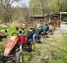 Landurlaub Käppel: Unser Tretgokart-Zug an den Floßteichen