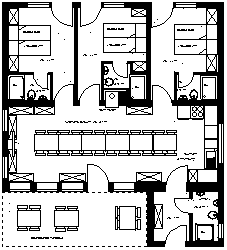 Westhütte, Grundriß