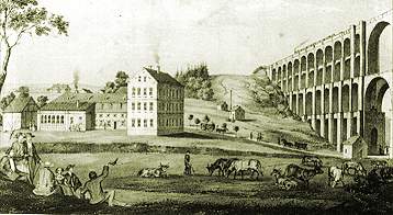 Die Ketzelsmühle an der Göltzschtalbrücke - 1866